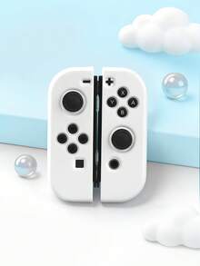 白色图案保护壳，1个装，兼容Switch2/Switch NS/Switch OLED/Switch Lite，兼容Switch游戏机配件，保护您的游戏设备，Switch玩家的最佳礼物 - 查看 9