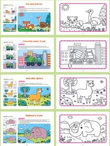 1 Set Children's Animal Coloring Book, Preschool Educational Painting Book, Drawing Notebook - Multicolor - View 9