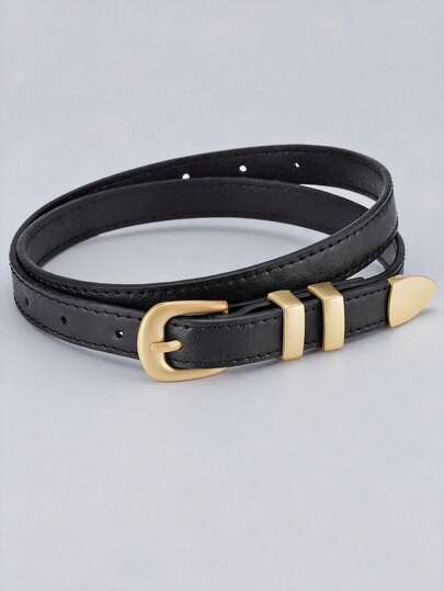 حزام خصر جديد وأنيق للنساء، مصنوع من مادة البولي يوريثان - حزام أنيق وبسيط ذو لون واحد، مثالي للجينز والفساتين، مناسب للمناسبات الرسمية والكاجوال والسهرات والعمل واليوم العادي