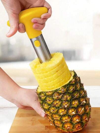1 pezzo Attrezzo per svuotare l'ananas, estrattore rapido della polpa di ananas, affettatrice e sbucciatore per uso domestico in cucina