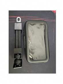 通用摩托车手机支架，带防水防雨罩，360°旋转车把安装，适用于所有L/XL尺寸的手机 - 彩色 - 查看 11