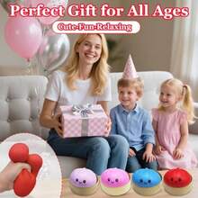 Glitter Dumpling Squishy - Random Glitter Dumpling Box, 10 Colors Dumplings Squishy Toy, More Surprises (Random-4PCS) - 彩色 - 查看 7