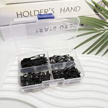 380枚什锦银色安全别针，大小尺寸齐全，散装别针，适用于服装、连衣裙、包包、学校/办公用品、衬衫、外套、圣诞节和万圣节服装，趣味可爱的教师礼物，时尚配饰 - 彩色 - 查看 15
