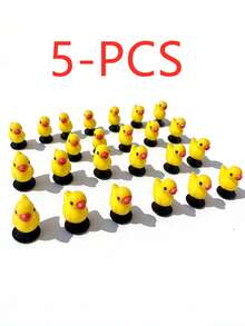 5个/10个/20个/30个装小黄鸭鞋饰，卡通动物鞋挂件，基础款塑料沙滩鞋装饰，可爱卡通鞋饰，镂空木屐鞋装饰，DIY鞋饰 - 黃色 - 查看 14