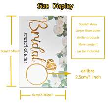 Boosaletico Bridal Shower Games – Scratch Off Raffle Cards, High-End Laser Effect Foil Design, Fun Wedding Shower Game, Love In Bloom, 30 Cards & Stickers - A - View 3