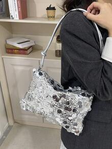 精致优雅的时尚多功能日常包，2026新款女士单肩包 - 銀色 - 查看 9