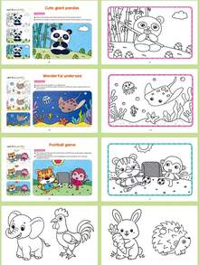 1 Set Children's Animal Coloring Book, Preschool Educational Painting Book, Drawing Notebook - Multicolor - View 11