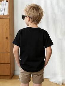 This Disney Zootopia Nick-Themed Summer T-Shirt Is Perfect For Boys And Girls To Wear To Holiday Parties, Family Gatherings, Outdoor Activities, Travel, And As A Gift For Children Visiting Disneyland. - 黑色 - 查看 2