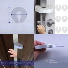 Door Pinch Guard 6 Pack Baby Door Slam Stopper Soft Foam Door Stopper. Prevents Finger Pinch Injuries Slamming Doors And Child Or Pet From Getting Locked In Room - As Pic - View 1