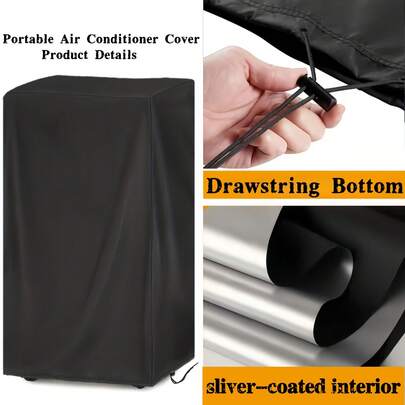 1 chiếc vỏ bọc máy điều hòa di động có dây rút ở đáy và lớp phủ bạc bên trong, phù hợp với các thương hiệu BLA&DEER, SereneLife Dreo, ZAFRO, Whit và các máy điều hòa di động khác, được làm từ vải Oxford 300D (chỉ bao gồm vỏ bọc).