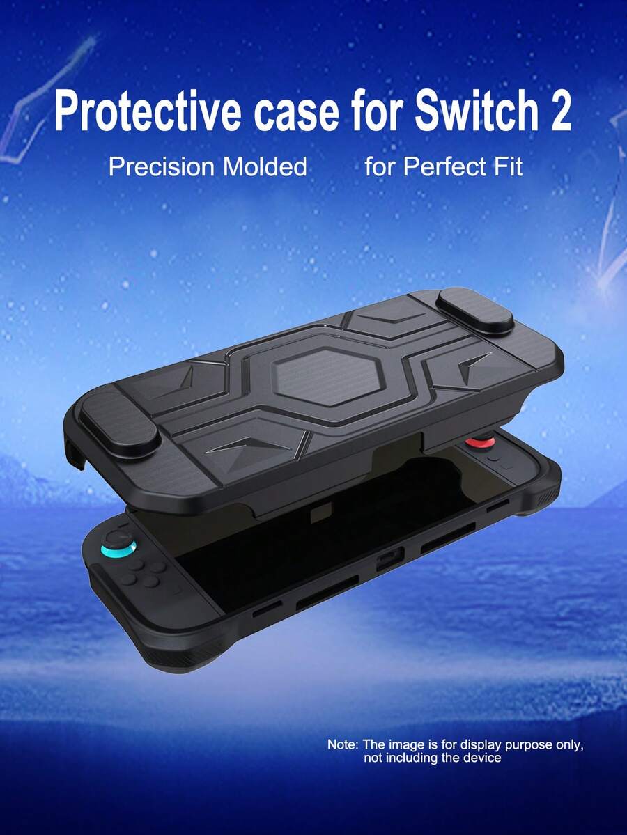 1 set Mecha Design skyddande fodral för Nintendo Switch 2:a generationen, inkluderar 1 toppskal och 1 bottenskal i TPU, fallskydd, explosionsskydd, repskydd, svettskydd, dammskydd, omfattande skydd, förbättrad spelupplevelse - Visa 1