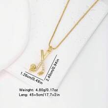 1 chiếc mặt dây chuyền hình quả bóng đá bằng đồng mạ vàng 18k đính đá Zirconia nhiều màu sắc, quà tặng trang sức cao cấp dành cho nữ, thiết kế tối giản. - Vàng - Xem 17