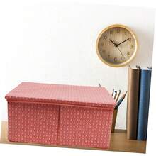 Hohopeti Caja Organizadora De Ropa Almacenamiento De Edredones Plegable Tapa Pp - Rojo Oscuro - Ver 8