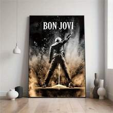 1pc Bonchove Frameless Canvas Posters - Vintage Singer Silhouettes, Microphone And Stage Lighting, High Quality Paper Printing, Suitable For Bedroom, Living Room, Office, Cafe Decoration, Music Theme Art Paintings, Home Decoration, Music Enthusiasts Exclusive, Concert Style - Vintage Frameless Wall Arts Posters - 111 - View 12