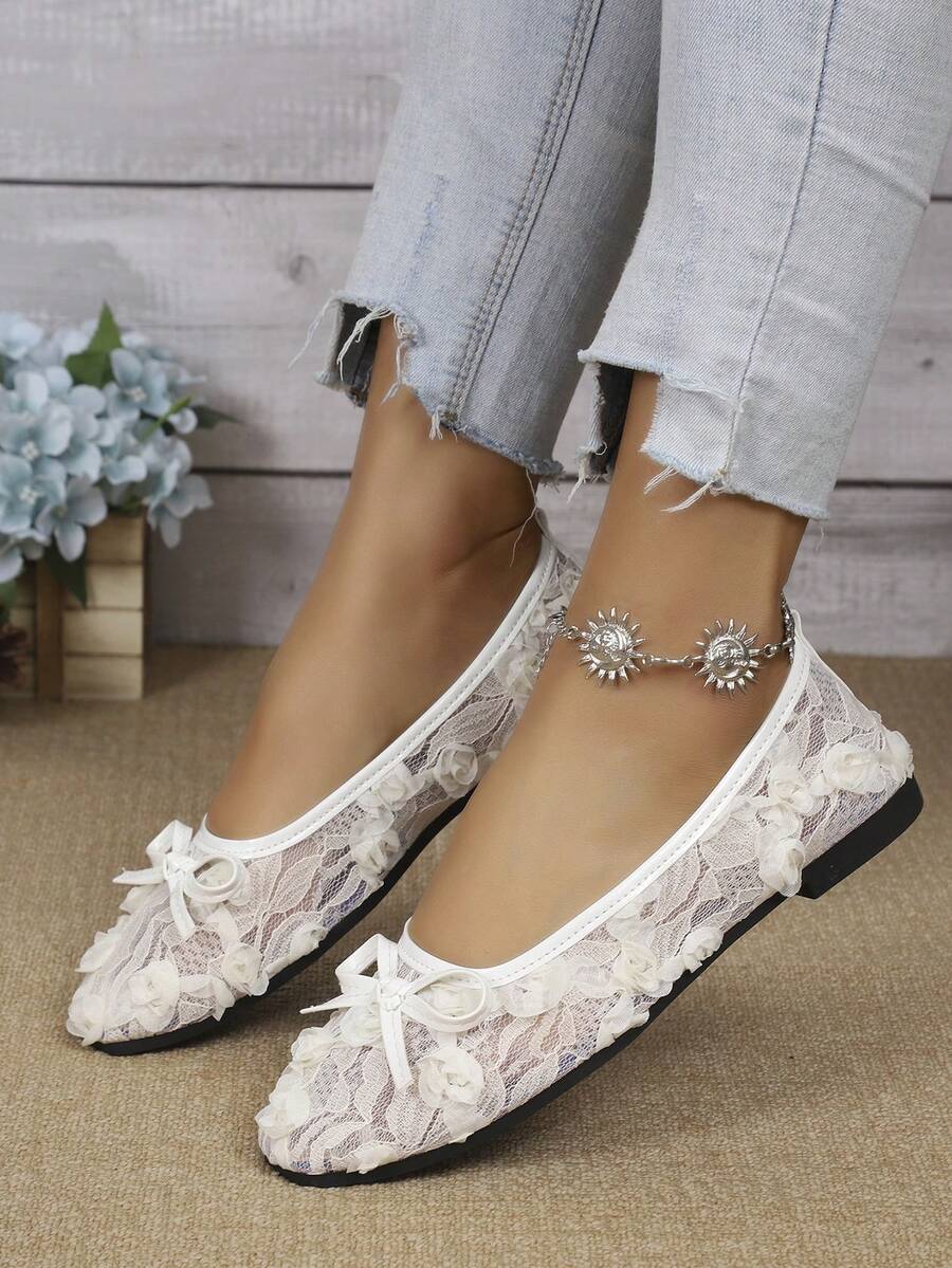 Latest Fashion Comfortable Flat Round Toe Bow Slip-On Shoes For Girls. Suitable For School, Casual Daily Wear, Party And Occasions. This Shoe Features Multi-Color Design With Flat Sole.