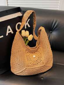New Minimalist Woven Bag - Khaki - View 4