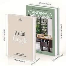 2套纸质精美装饰书，咖啡桌装饰书 - 仿装饰书，可用于家居桌面装饰、床头柜装饰或书架装饰 - 均碼 - 查看 3