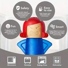 这是一款全新的卡通造型微波炉清洁器，一体成型。它可以用来去除油脂，清洁微波炉，保持微波炉清洁卫生，防止细菌滋生。 - A - 查看 3