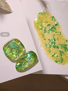 2026新款，12毫升容量，情人节礼物，春夏必备，梦幻全息碎冰，美人鱼仙子云锦闪粉，闪亮粉色，超细闪片，糖果冰透明指甲油。季节流行星光磁性持久亮泽指甲油，可搭配底油和亮油使用。 - 彩色 - 查看 15