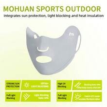 mohuan Máscara facial de protección UV de seda de hielo para golf y running para mujeres, máscara facial de protección solar de seda de hielo, visera solar anti-UV para mujeres, máscara facial transpirable de protección solar para deportes al aire libre - Multicolor - Ver 7