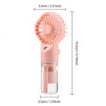 Hailicare Portable Humidifying Fan, High-Power Handheld Mist Fan, Portable USB Rechargeable Handheld Fan Humidifier, Water Humidifying Rechargeable Mini Handheld Fan, Battery Capacity: 800mAh - Handheld - View 10