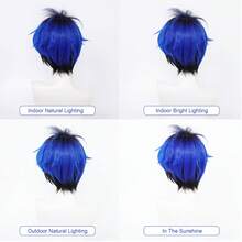 YEWELL Blue 100 Days Role-Playing Headgear Daily Series Japanese Cosplay Headgear Series Multi-Style Interpretation Of Cartoon Anime Suitable For Private Parties Daily Role-Playing Halloween - Blue - View 5