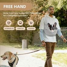 飛機造型戶外寵物攜帶袋－可攜式肩背袋，適合貓與 7.5kg/16.5lbs 以下的小型犬，配有按扣式旅行隔層，遛狗與就醫免手持方便，適合單寵飼主，適合戶外旅行、徒步與購物，舒適的狗狗後背包，為徒步愛好者設計 - 彩色 - 查看 2
