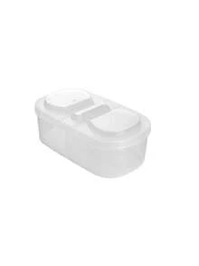 1 pieza Recipiente de almacenamiento de alimentos hermético de doble capa con tapa, organizador de cocina multifuncional de plástico para refrigerador - Multicolor - Ver 14