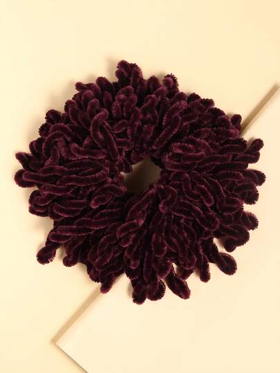 1pc Fashionable Purple-Red Multi-Color Large Hair Scrunchie Hair Accessory