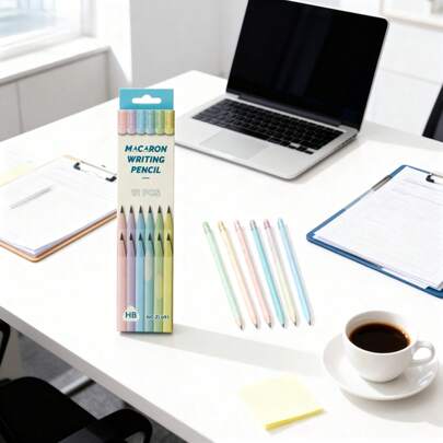 Macaron Color Triangle Grip Pencils, HB Pre-Sharpened Wooden Pencils With Soft Core For Writing, Drawing, Sketching, Jelly Color Set For Students Artists