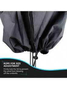 Outdoor Parasol Cover, Rainproof, Windproof, Straight Umbrella Cover, Parasol Cover - Black - View 3