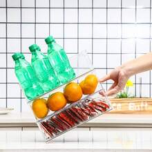 6-Piece Plastic Fruit And Vegetable Storage Box Set, Refrigerator Storage Box, Stackable, Food Storage Box, Suitable For Fruits, Vegetables, Food, Beverages, Grains, Etc., Transparent Cabinets, Refrigerators, And Storage Rooms For Classified Storage. - 查看 5