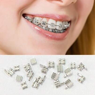 60件/套不锈钢牙齿装饰品，男女皆宜，精致的情人节、节日、生日礼物（颜色和款式随机）