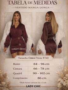 Elegant Women's Short Dress With Long Sleeves In Satin With Front Draping, Perfect For Winter, São João, Party, And Evening Wear. - 酒紅色 - 查看 5
