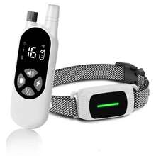 IPX7 Waterproof Dog Training Collar, Remote Control Dog Trainer With Beep, Vibration, Shock - Long Range, Rechargeable And Durable Nylon Material - White - View 1