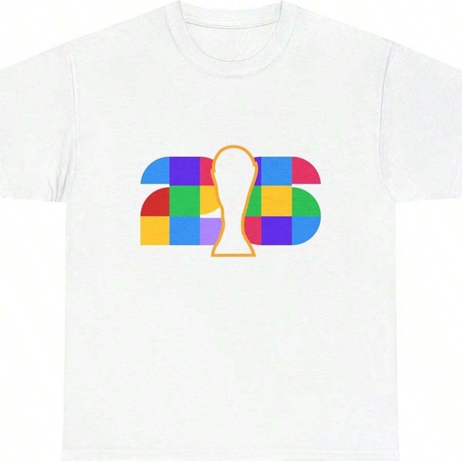 2026 World Cup Themed Tee _ Colourful 26 Design T-Shirt - 白色 - 查看 1