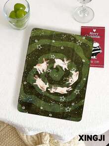 1pc Swirl Star Rabbit Pattern Tablet Protective Case, Compatible With 10.2" 10th/ (A16) 11" 11th 2025, Pro 11" 2021/2020, Galaxy Tab A8 10.5" 2022, Matepad 10.4/Tab, With Pencil Slot, Anti-Drop, Tablet Stand, Auto Sleep/Wake - Multicolor - View 2