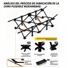 JM VAAL Cama plegable de algodón 180x65 cm portátil, estructura reforzada cómoda y ligera, fácil de guardar y transportar. Ideal para acampar, playa, visitas en casa y uso diario. Resistente y compacta. - Negro - Ver 9