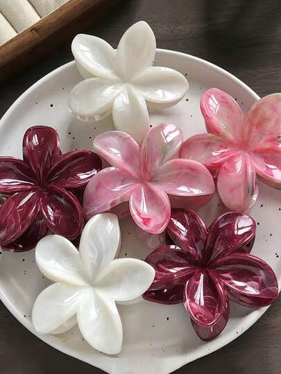 6 piezas Pinzas para el cabello con estilo bohemio elegante de Jacinto de colores degradados, adecuadas para vacaciones en la playa y sesiones de fotos, accesorios de moda para el cabello Pinzas de playa