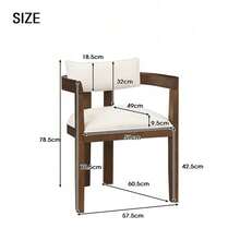 Dining Chairs - Walnut + Linen - View 6