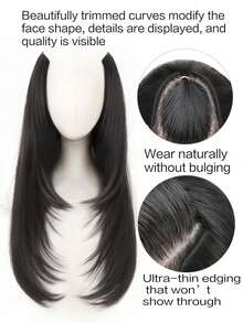 26 Inch Multi-Layer V-Shaped Hair Clip Style, Fitting And Increasing Hair Volume, With A Layered Multi-Layer Long Hair Wig Extension Piece - Multicolor - View 4