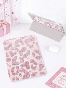 1 pieza Estuche de tableta plegable de acrílico con pintura de doble cara con estampado de leopardo con brillo, apto para modelos de tableta Apple. No incluye lápiz óptico. Algunos modelos vienen con marco para lente. La cubierta trasera de acrílico es anti-doblado, anti-arañazos y anti-caídas. Soporte plegable ajustable, función de suspensión/activación magnética. Minimalista, con brillo, fresco, divertido, exclusivo, creativo, personalizado. - Multicolor - Ver 6