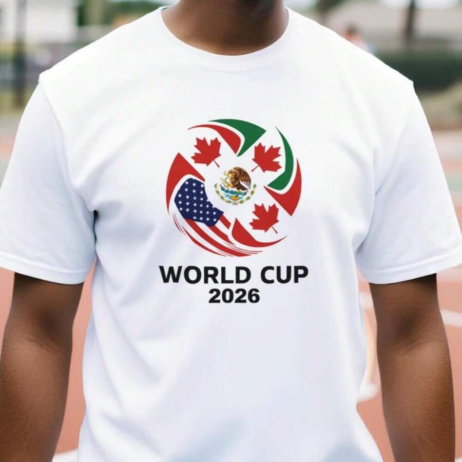 World Cup 2026 T-Shirt – North America Soccer Fan Tee - White - View 1