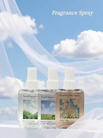 1 flaska/90 ml långvarig naturlig doftspray, lämplig för sovrum, vardagsrum, kontor och dejter, perfekt present till alla hjärtans dag och födelsedag, finns i dofterna mandelmjölk, rent grönt äpple och vaniljmjölk