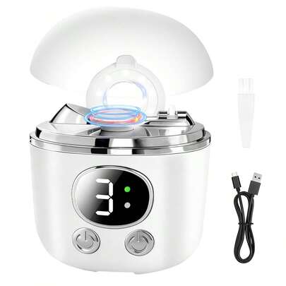 Electric Nail Clippers With Magnifying Glass & LED Light Storage Box - Automatic Nail Trimmer For Seniors, 3-Speed Gears Cutter & Polisher, USB Rechargeable Nail File For Adults