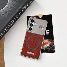 1 pièce Étui de téléphone magnétique de style minimaliste et populaire pour les affaires, convenant aux Galaxy S25 Ultra, Galaxy S24 Ultra, Galaxy S23 Ultra. Texture lisse, étui de couple, cadeau d'anniversaire, compatible avec les téléphones . Étui de protection pour téléphone avec texture magnétique Galaxy, matériau PC sans cadre. - Multicolore - Voir 88