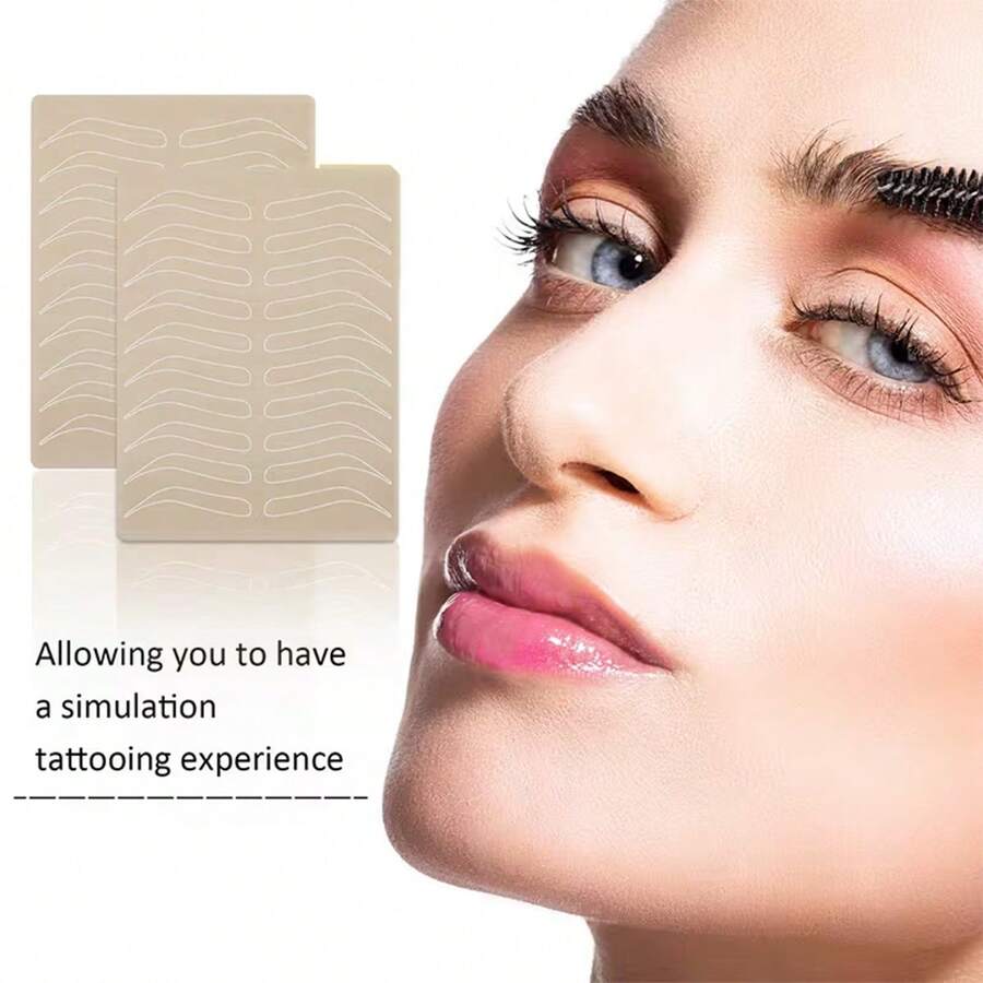 5pcs Latex Rubber Tattoo Practice Skin, Permanent Makeup Microblading Training Eyebrow Tattoo Practice Skin Without Ink - View 1