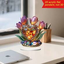 New 2D Acrylic Flat Printed Ancient-Style Nine-Tailed Fox Ornament For Bedroom - C - View 4