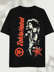 2026: Tokio Hotel Vintage Band T-Shirt, Unisex Concert T-Shirt, Sizes S-5XL. Printed T-Shirt - Made Of Pure Cotton, It's Soft And Breathable, Suitable For Both Men And Women. It's A Casual Shirt Suitable For All Seasons And A Stylish Souvenir. It's Perfect For Everyday Wear, Streetwear Enthusiasts, And Music Lovers. - màu đen - Xem 6