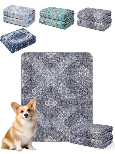 1pc Washable Pee Pads For Dogs, Stylish, Non-Slip And Leak-Proof Pee Mat. Ultra-Absorbent Reusable Potty Pad For Crates And Floors